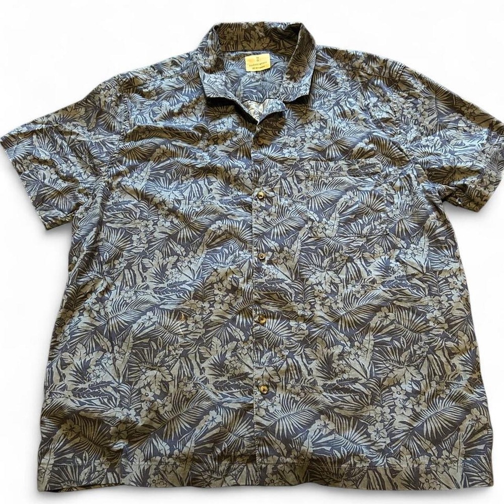 Mutual Weave Blue Hawaiian Button Up